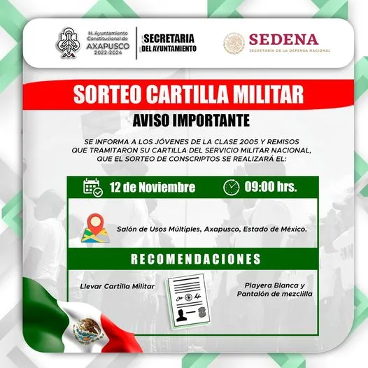 1698182779 SORTEO SERVICIO MILITAR 2023 A todos los jovenes Axapusquenses jpg