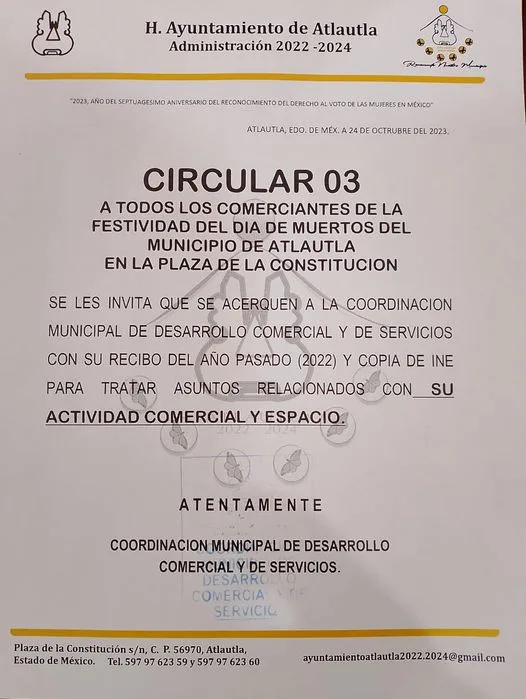 1698186837 A TODOS LOS COMERCIANTES QUE PARTICIPAN EN LA FESTIVIDAD DEL jpg