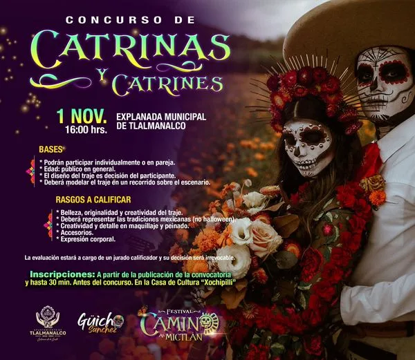 1698241777 Participa en el Concurso de CatrinasYCatrines del Festival CaminoAlMictlan jpg