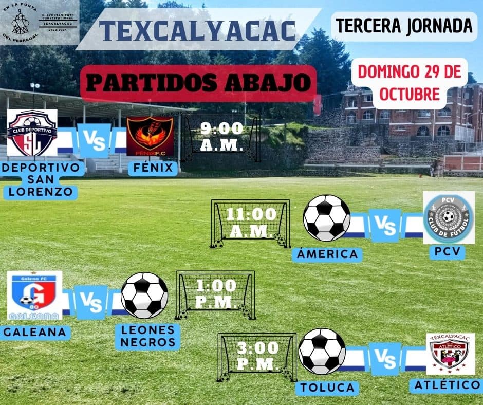 1698342958 990 PARTIDOS DE FUTBOL El Gobierno Municipal de Texcalyacac a traves