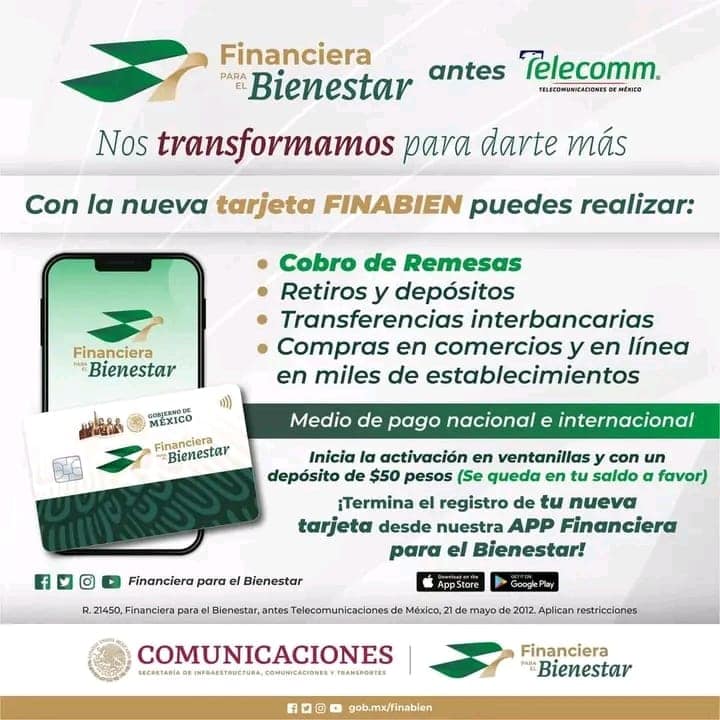 1698356267 722 Financiera el Bienestar antes Telecomm Te invita a realizar diferentes