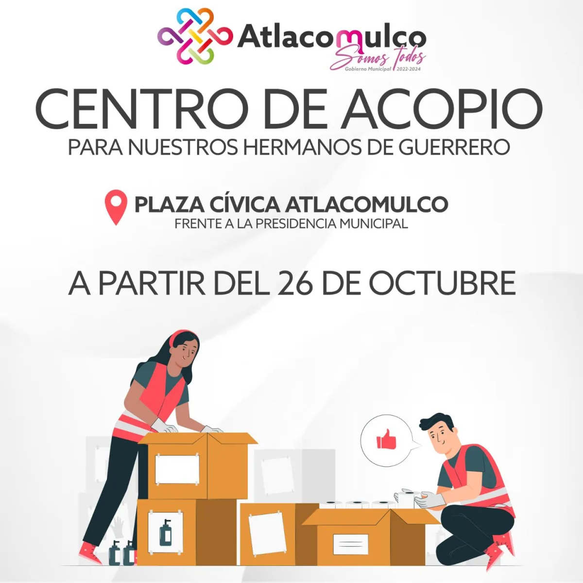 1698420451 ll Centro de Acopio ll Pasa la voz hoy a