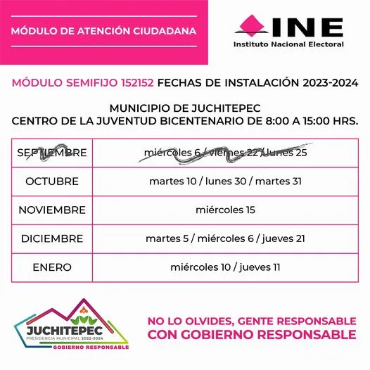 1698438294 INE Tramite Lunes 30 y martes 31 de octubre Ven jpg