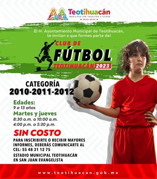 1698439798 Unete al Club de Futbol Teotihuacan 2023 jpg