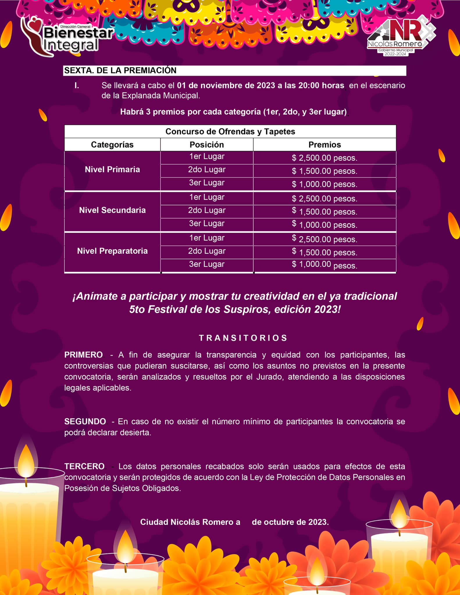 1698497957 565 ¡ Participa en nuestro concurso de ofrendas escolares y da