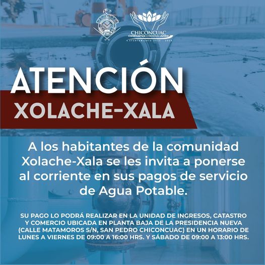 Aviso Importante comunidad de Xolache y Xala 𝑪𝒐𝒏𝒕𝒊𝒏𝒖𝒆𝒎𝒐𝒔𝑪𝒓𝒆𝒄𝒊𝒆𝒏𝒅𝒐𝑱𝒖𝒏𝒕𝒐𝒔