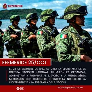 Efemeride II 𝐒𝐄 𝐂𝐑𝐄𝐀 𝐋𝐀 𝐒𝐄𝐃𝐄𝐍𝐀 El 25 de octubre