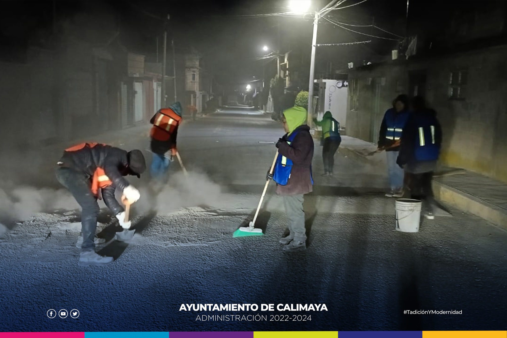 El Programa de Barrido Nocturno continua en la Cabecera Municipal