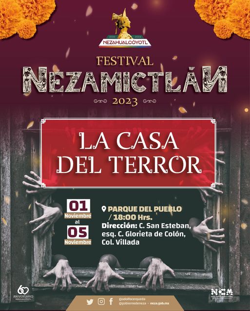 FestivalNezaMictlan2023 ¡No te pierdas de una noche de Terror