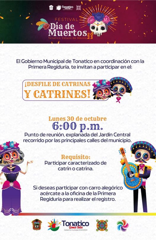 Fortalezcamos las tradiciones ¡participa basta con disfrazarte de catrin o