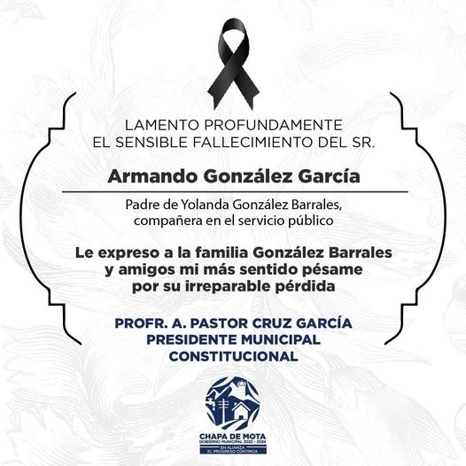 Nuestro mas sentido pesame a nuestra companera Yolanda Gonzalez y