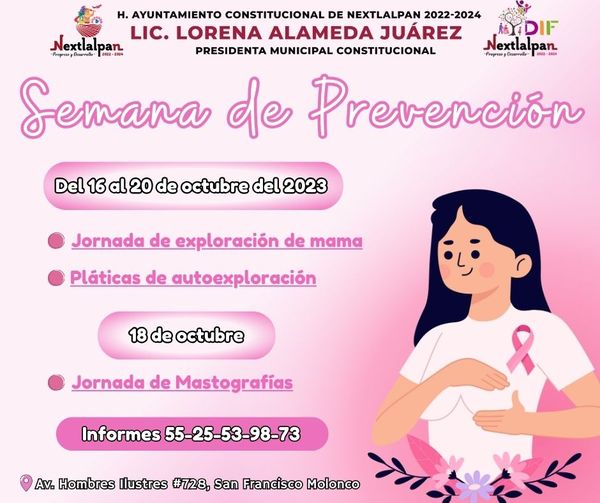 Unete a la Semana de Prevencion ¡Cuida tu salud y