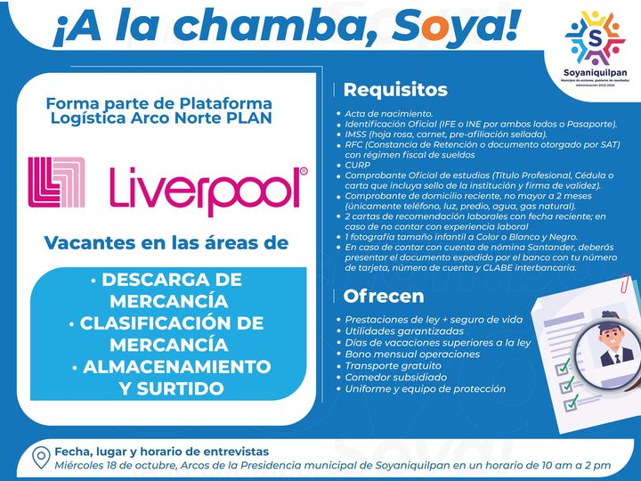 ¡A la chamba Soya ¿Estas buscando empleo ¡Tenemos una oportunidad