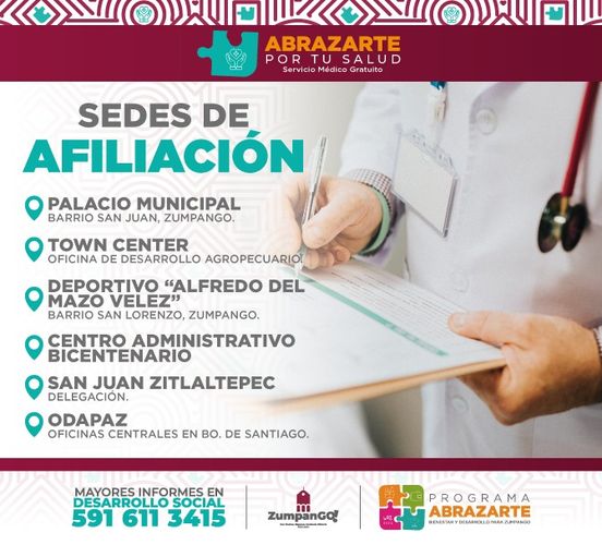 ¡AFILIATE A NUESTRO PROGRAMA AbrazartePorTuSalud