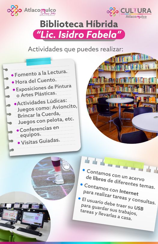 ¡Aprovecha tu tiempo libre Acude a la biblioteca Hibrida Lic