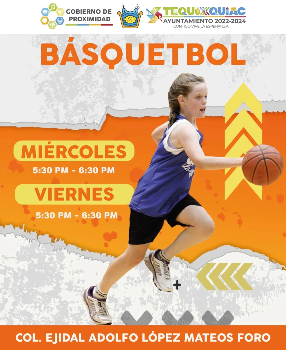 ¡Asiste a las CLASES GRATUITAS de Basquetbol en los diferentes