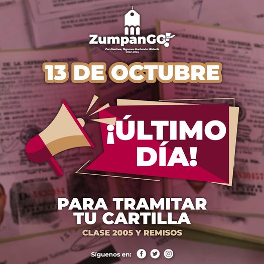 ¡Atencion ciudadanos de Zumpango Marquen sus calendarios el 13 de