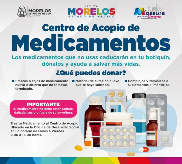 ¡Contamos con centro de acopio de Medicamentos