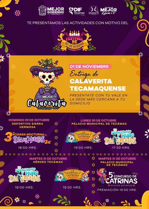 ¡En Tecamac celebramos en grande este DiadeMuertos2023 Te invitamos a