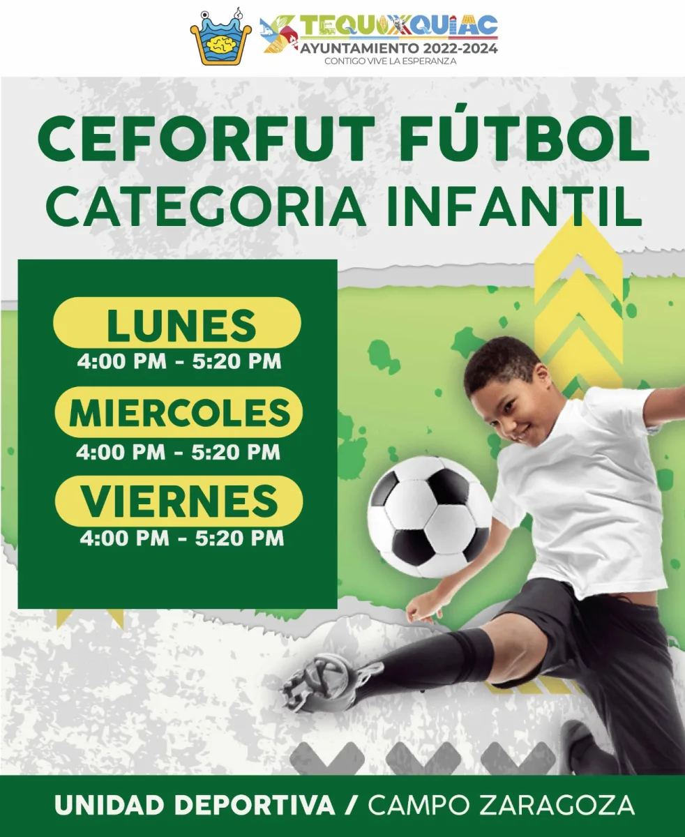 ¡En la Unidad Deportiva Zaragoza tenemos clases de futbol Categoria