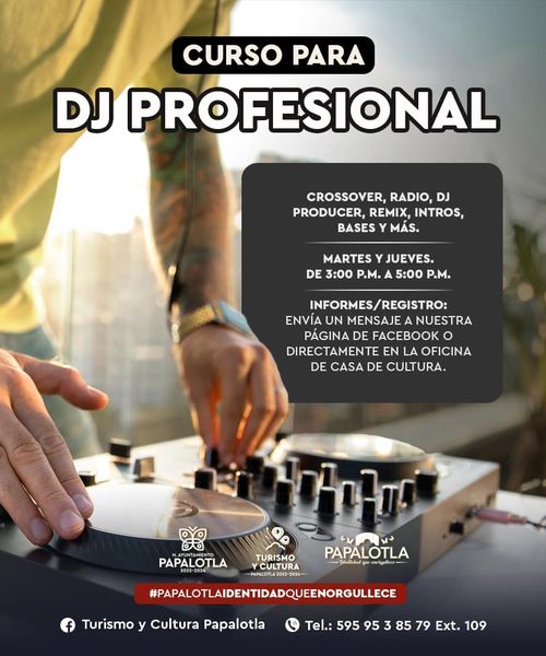 ¡Inscribete al cursodedj profesional en Casa de Cultura