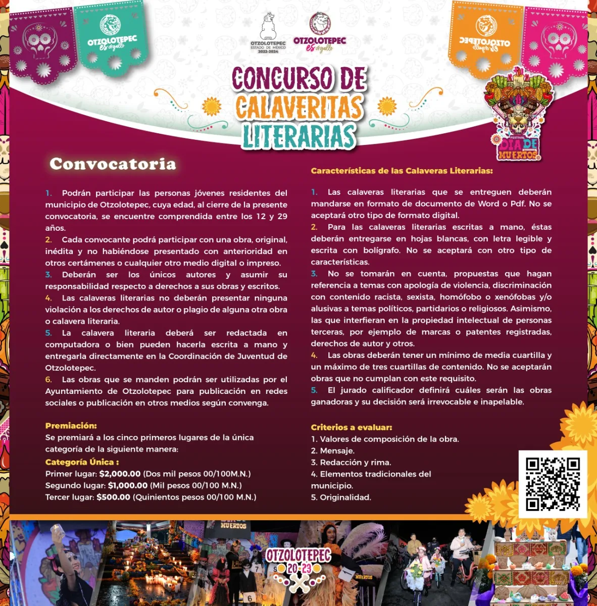 ¡Participa en el Concurso de Calaveritas Literarias