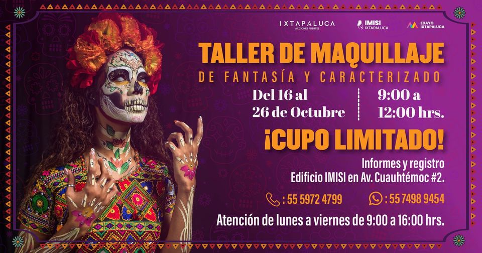 ¡Registrate al Taller de Maquillaje de Fantasia y Caracterizado de