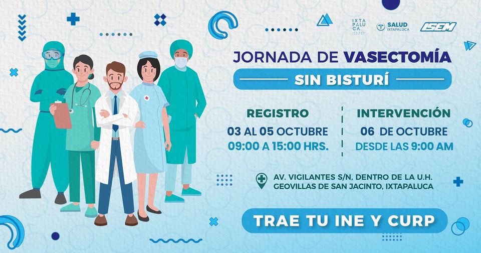 ¡Registro abierto para la Jornada de Vasectomia sin Bisturi Visitanos