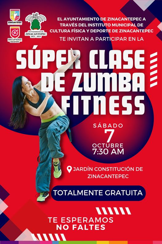 ¡Super Clase de Zumba Fitness Fecha Sabado 7 de octubre