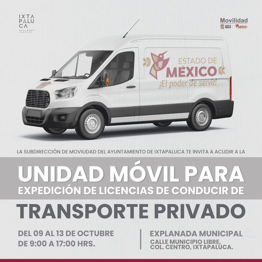 ¡Tramita tu Licencia de Conducir Acude a la Unidad Movil