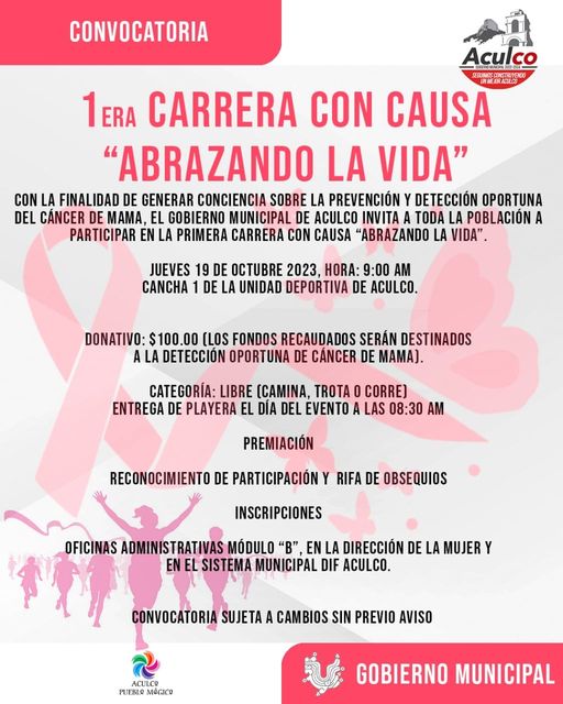 ¡Unete a nosotros en la primera carrera con causa Abrazando