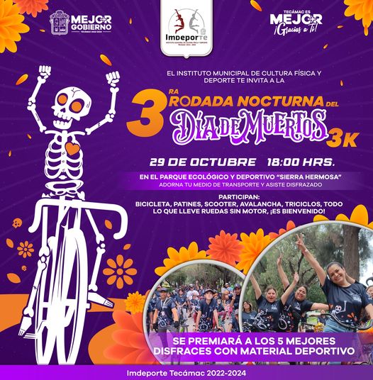 ¡Unete a nuestra RodadaNocturna en honor al DiadeMuertos ¿Estas listo