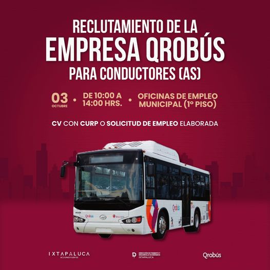 ¡Unete al equipo QROBUS busca conductoresas dedicados y apasionados por