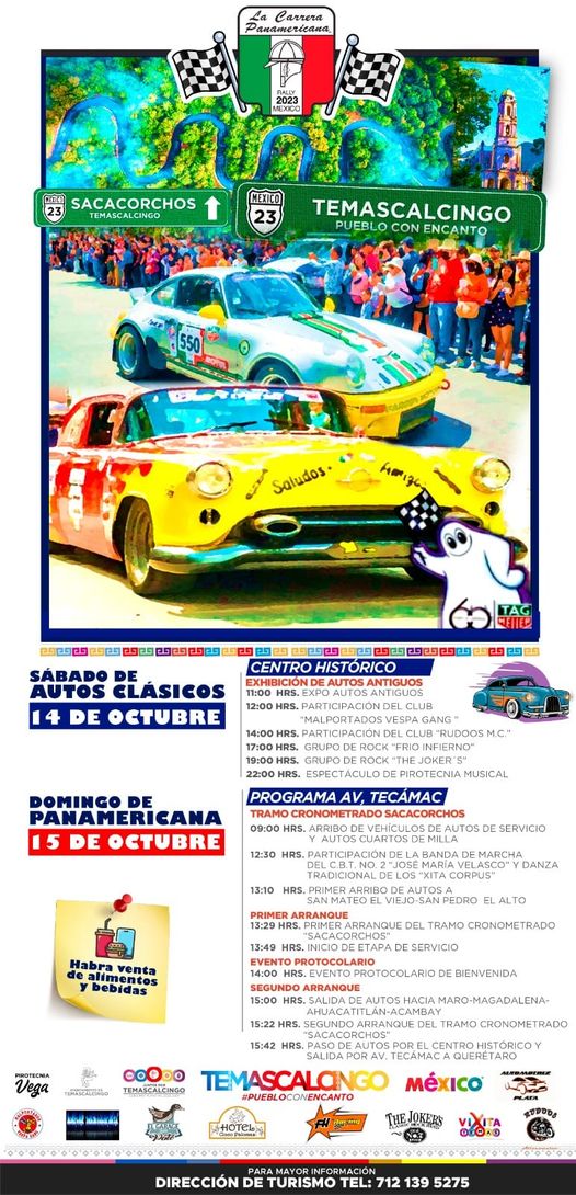 ¡Vive la emocion de la Carrera Panamericana en Temascalcingo Asiste