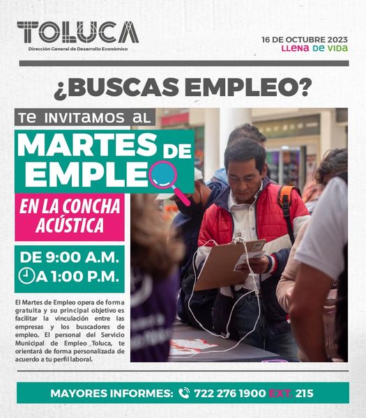 ¿Buscas trabajo ¡Unete a nuestro MartesDeEmpleo Conoce las vacantes que