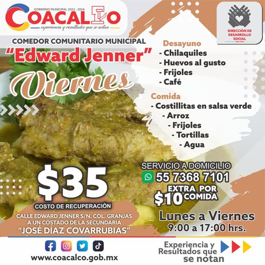 ¿Ya nos visitaste en el comedor comunitario Edward Jenner Checa