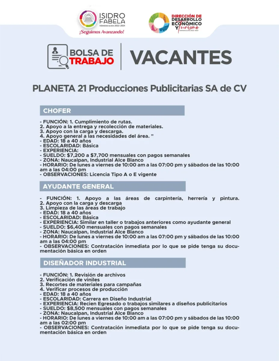 𝗩𝗔𝗖𝗔𝗡𝗧𝗘𝗦 𝗗𝗘 𝗘𝗠𝗣𝗟𝗘𝗢 La Direccion de Desarrollo Economico y scaled