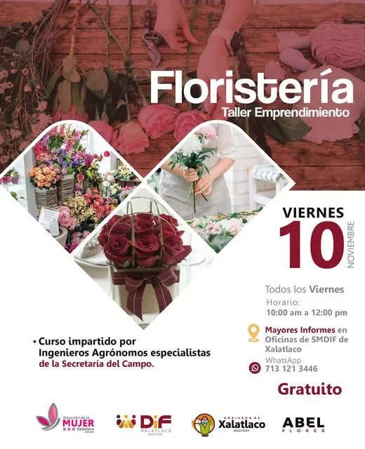 1699020505 Proximo viernes 10 de noviembre inicia el Taller de Floristeria jpg