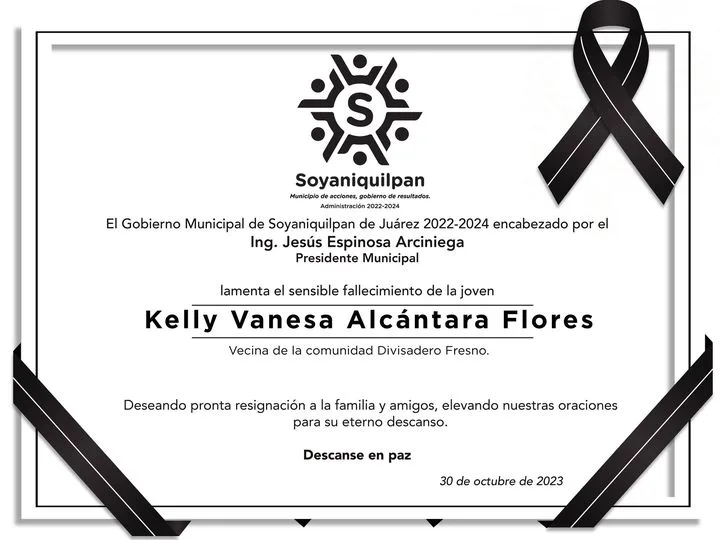 1699107922 Lamentamos profundamente el sensible fallecimiento de la joven Kelly Vanesa jpg