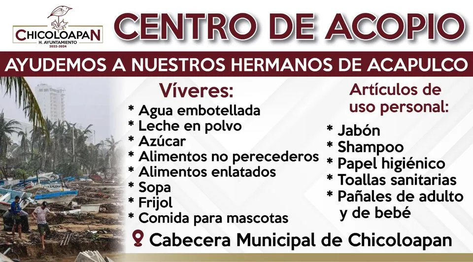 1699292123 El Gobierno de Chicoloapan ha habilitado un centro de acopio jpg