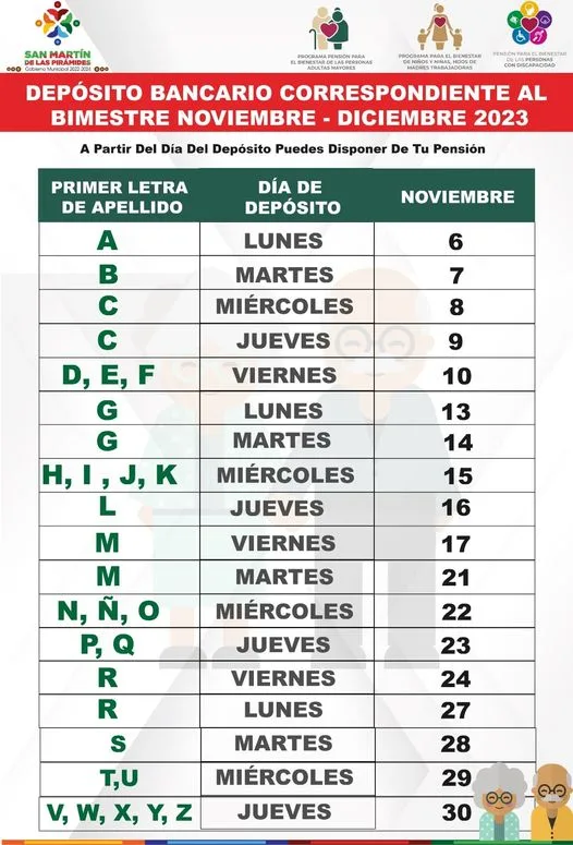 1699833179 Calendario de Pago Pension Correspondiente al Bimestre Noviembre Diciembre jpg