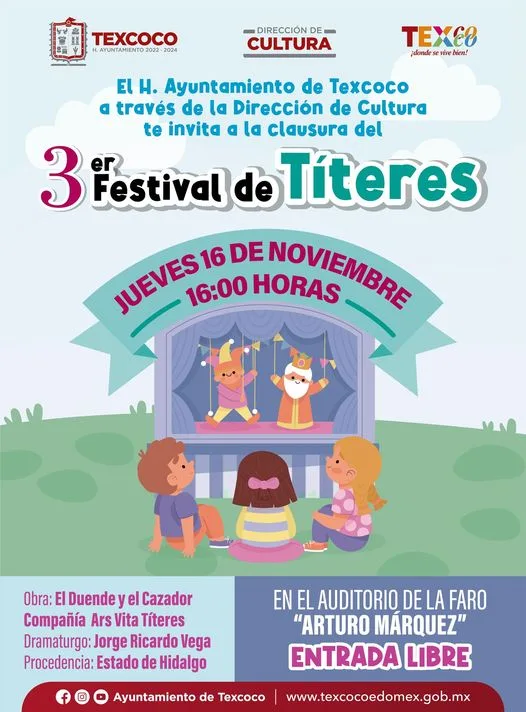 1699882732 Te esperamos en la clausura del 3er Festival de Titeres jpg