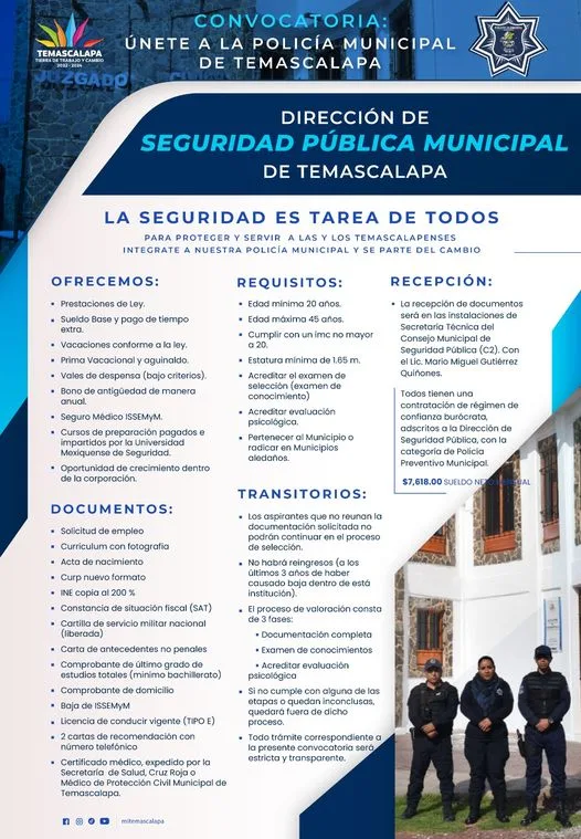 1699894718 ¡Unete a nuestro equipo de seguridad en Temascalapa El Ayuntamiento jpg