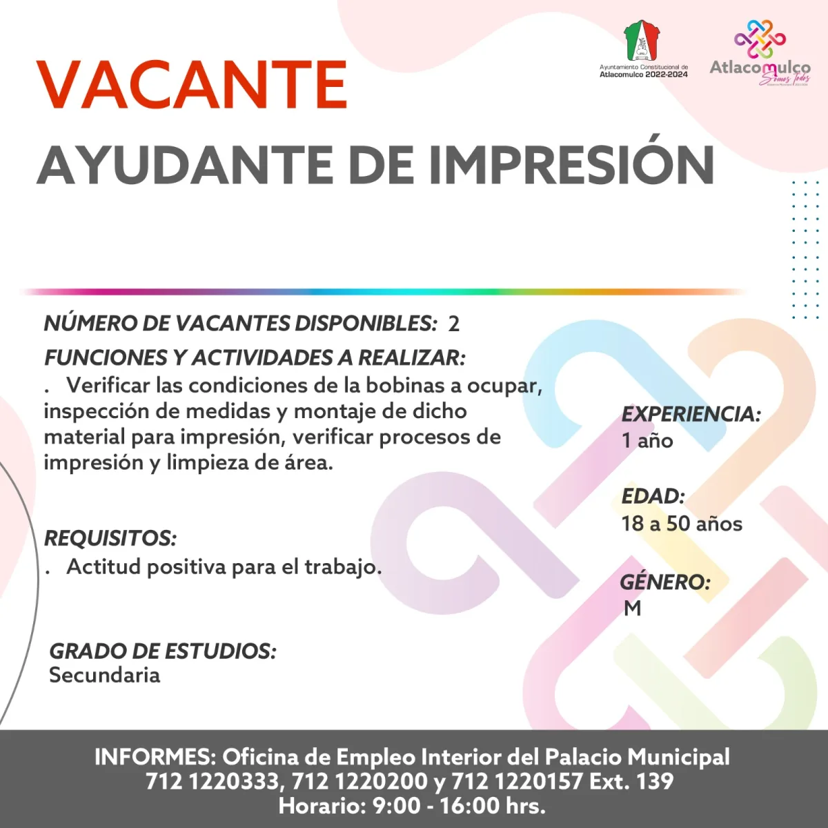 1699900125 880 ¡Te compartimos las vacantes de empleo correspondientes a esta semana