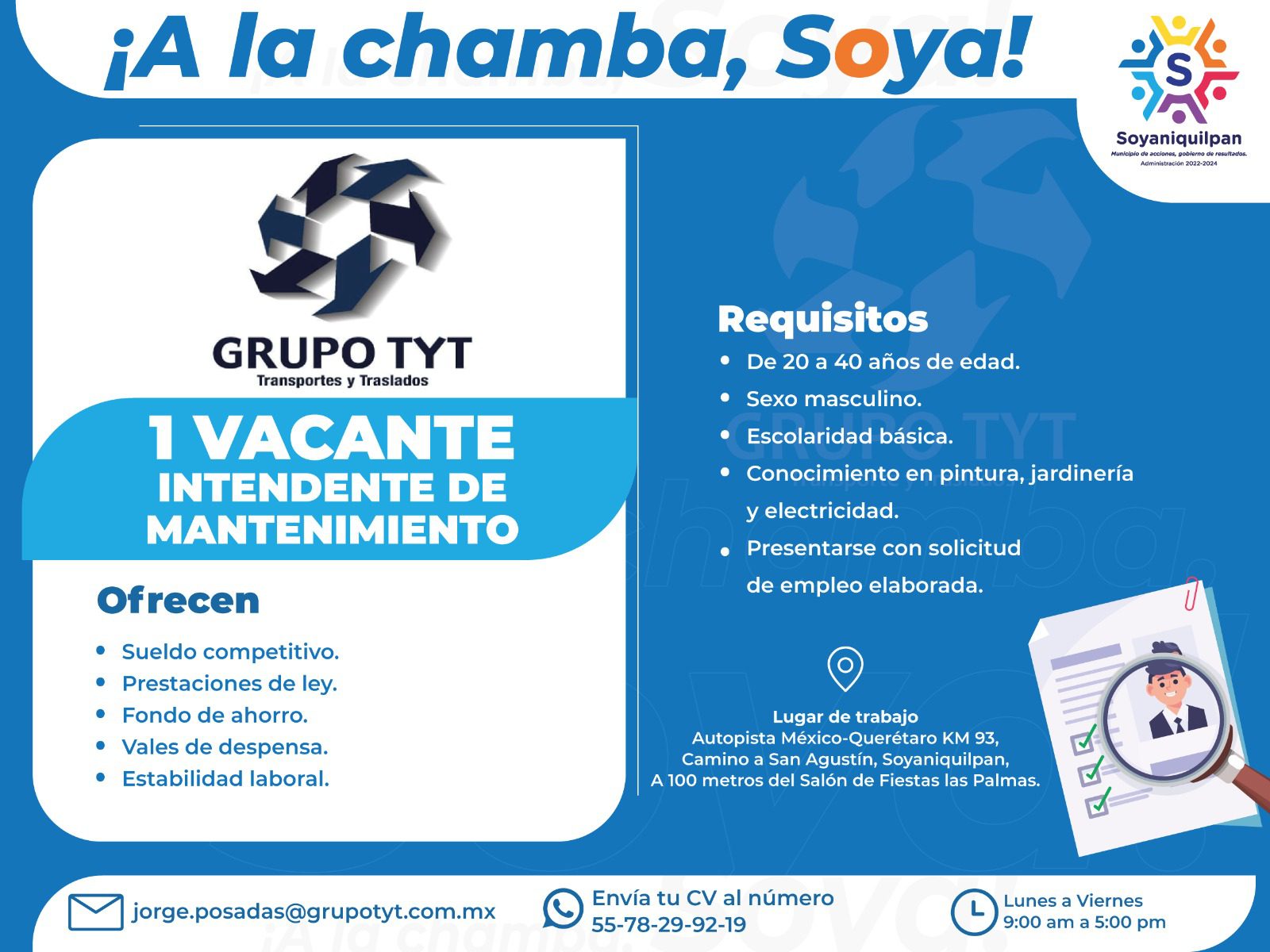 1699966663 80 ¡A LA CHAMBA SOYA ¿Te encuentras en busqueda de empleo