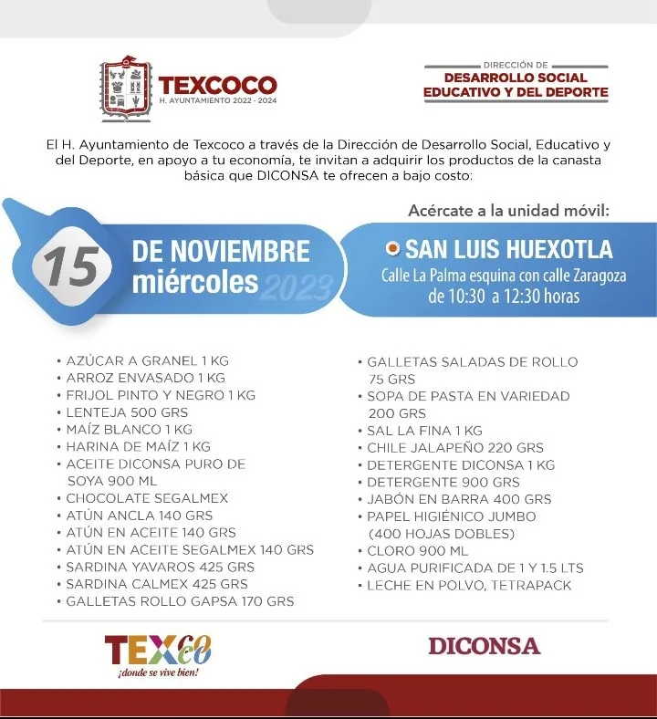 1699990902 Informacion importante El Ayuntamiento de Texcoco y DICONSA trae para jpg