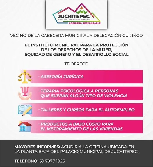 1699996756 ServiciosINMUJERES ¡Cuidando a Nuestras Vecinas El Gobierno Municipal jpg