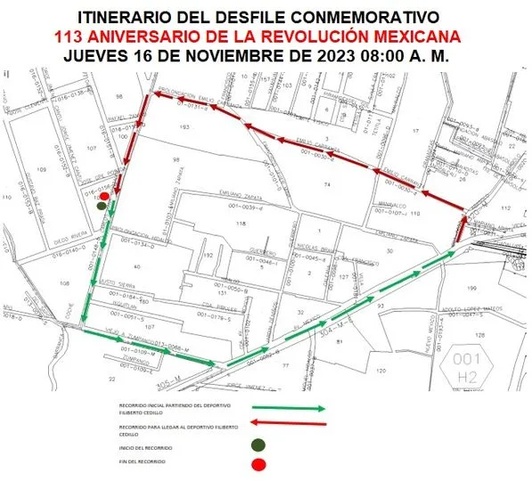 1700070227 Compartimos a Ustedes el trayecto del Desfile Conmemorativo del 113 jpg