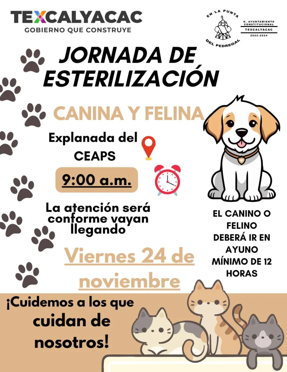 1700673793 Jornada de Esterilizacion Canina y Felina Viernes 24 de Noviembre scaled