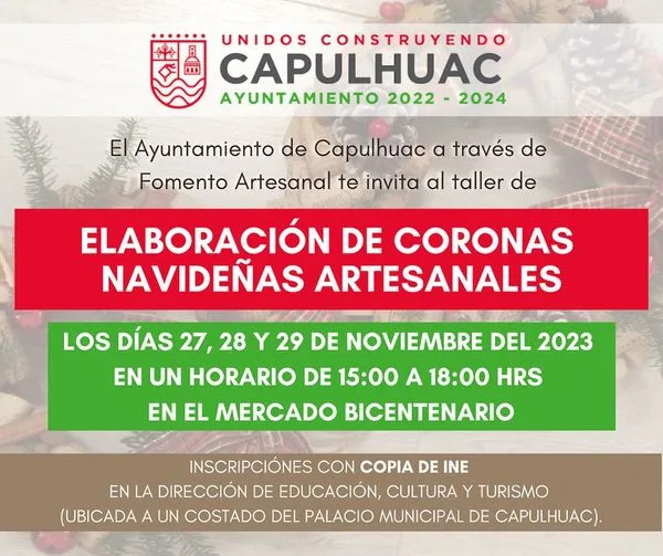 1700682900 El Ayuntamiento de Capulhuac te invita al taller de Elaboracion jpg